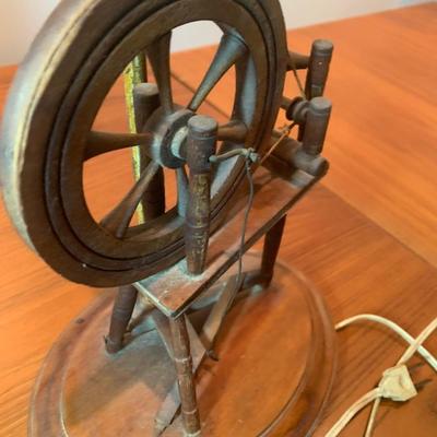 Hand Made Spinning Wheel Lamp