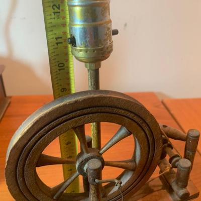 Hand Made Spinning Wheel Lamp