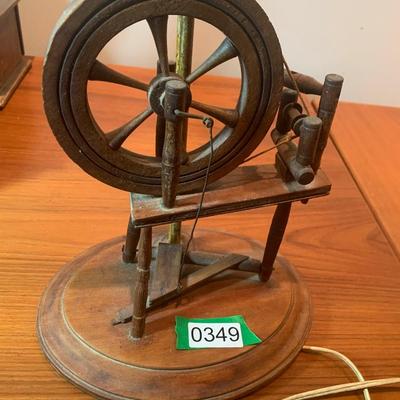 Hand Made Spinning Wheel Lamp