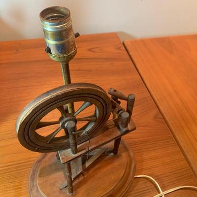 Hand Made Spinning Wheel Lamp