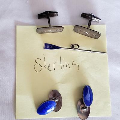 10K Gold/Sterling Tie Tacks/Cuff Links and More