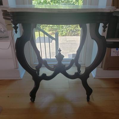 Victorian Marble Top Table (LR-KD)