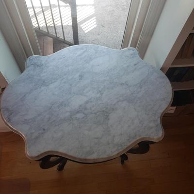 Victorian Marble Top Table (LR-KD)