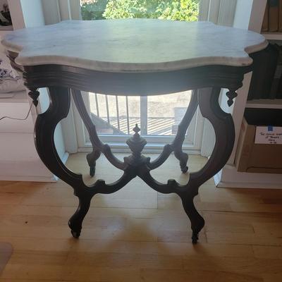 Victorian Marble Top Table (LR-KD)