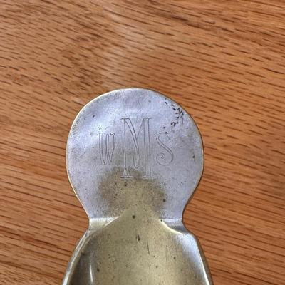 Long Mid Century Shoe Horn and Wooden Cane w/ Brass Horse Head (DR-DZ)