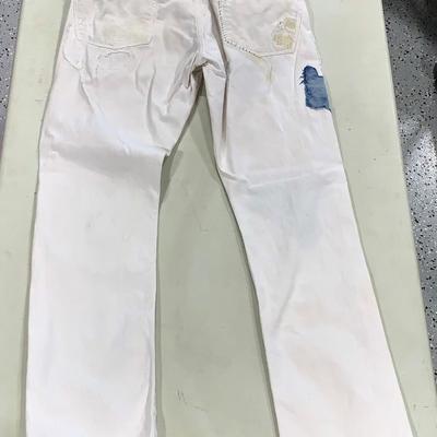 Polo Ralph Lauren Distressed/Patched White Jeans