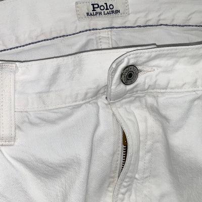 Polo Ralph Lauren Distressed/Patched White Jeans
