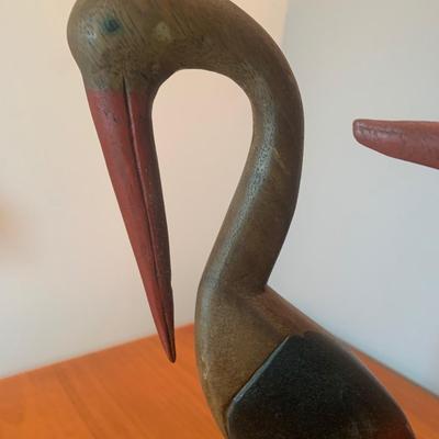 MCM Hand Carved Wood Birds