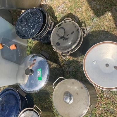Covered Cook Pots Steamers Lot
