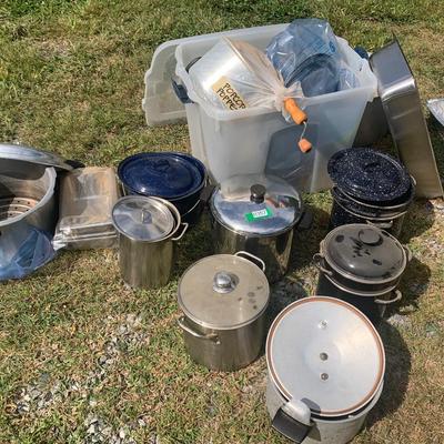 Covered Cook Pots Steamers Lot