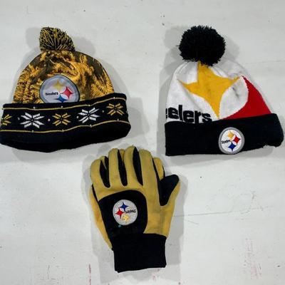 Lot of Pittsburgh Steelers Hats/Gloves