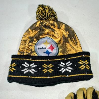Lot of Pittsburgh Steelers Hats/Gloves