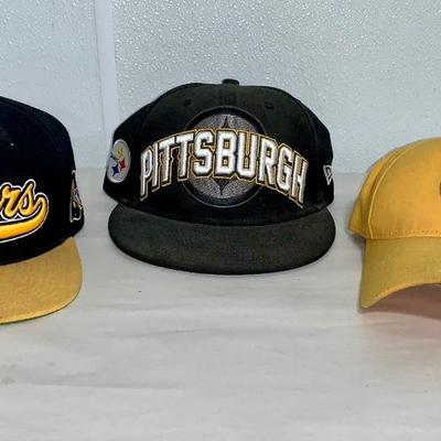 Lot of 3 Pittsburgh Steelers Caps