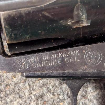 Roger Blackhawk 30 Carbine Cal 6 Shooter With Belt