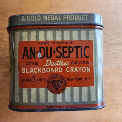 Vintage An-du-septic Chalk Tin