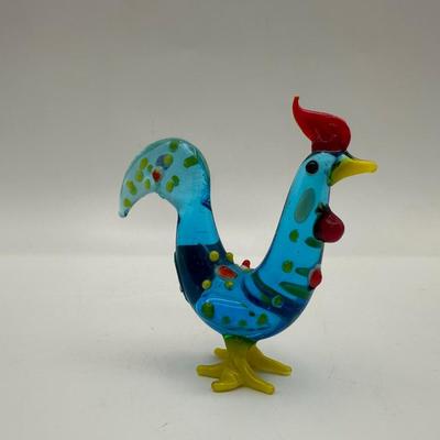 MURANO Hand Blown Glass Rooster