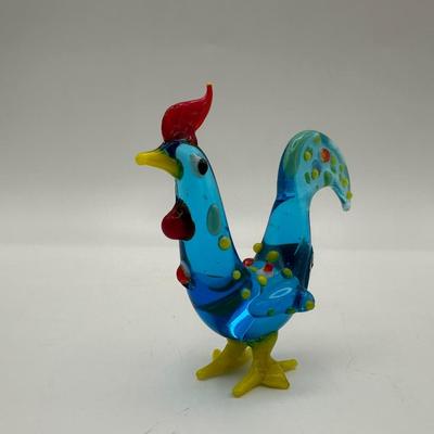 MURANO Hand Blown Glass Rooster