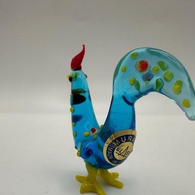 MURANO Hand Blown Glass Rooster