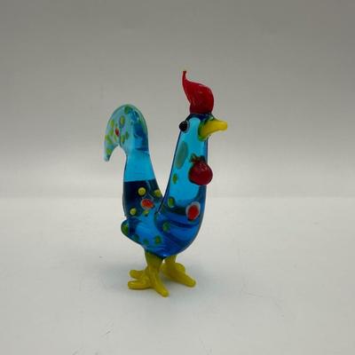 MURANO Hand Blown Glass Rooster