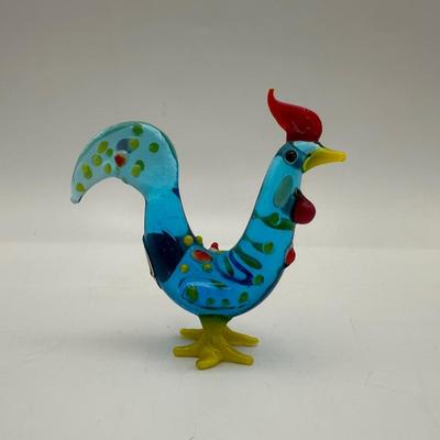 MURANO Hand Blown Glass Rooster