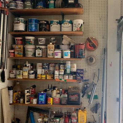 Wall full of Stain Paint & More