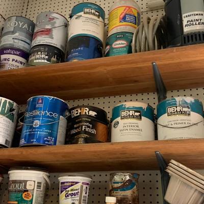 Wall full of Stain Paint & More