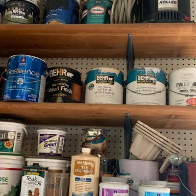 Wall full of Stain Paint & More