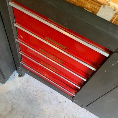 Large Shop Workbench Cabinet Vice + Misc Items