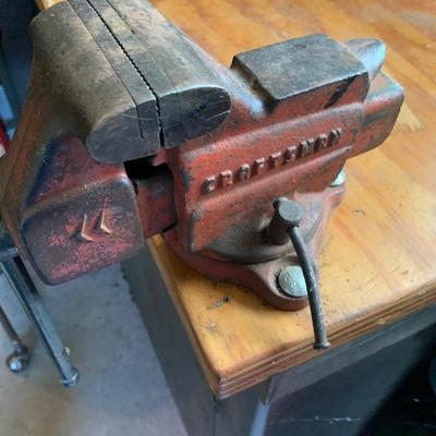 Large Shop Workbench Cabinet Vice + Misc Items