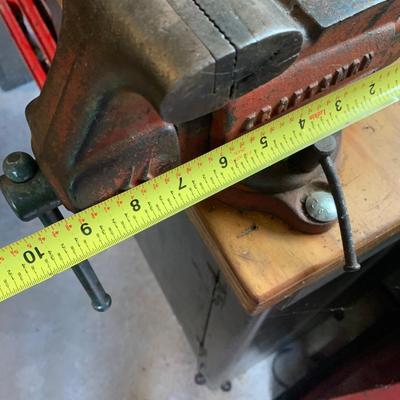 Large Shop Workbench Cabinet Vice + Misc Items