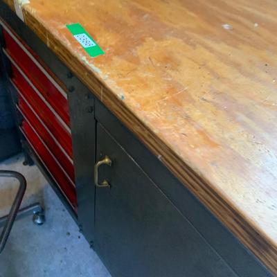 Large Shop Workbench Cabinet Vice + Misc Items