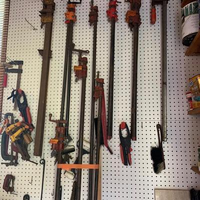 Large Lot Of Carpenters Vice Clamps