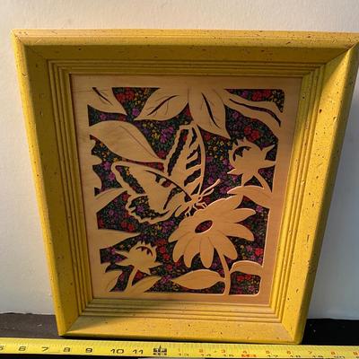 Wood and Fabric Picture
