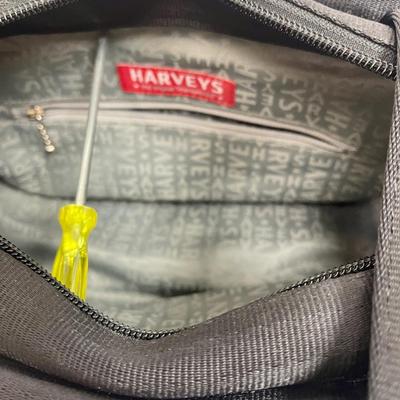 Harveys The Original Seatbelt Purse Tote Bag Shoulder Handbag Black Woven USA