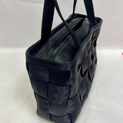 Harveys The Original Seatbelt Purse Tote Bag Shoulder Handbag Black Woven USA