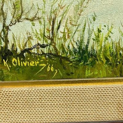 Vintage Original Oil on Canvass Holland Windmill Signed Henry Ketting Olivier 1966