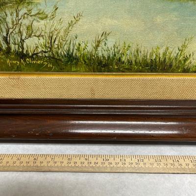 Vintage Original Oil on Canvass Holland Windmill Signed Henry Ketting Olivier 1966