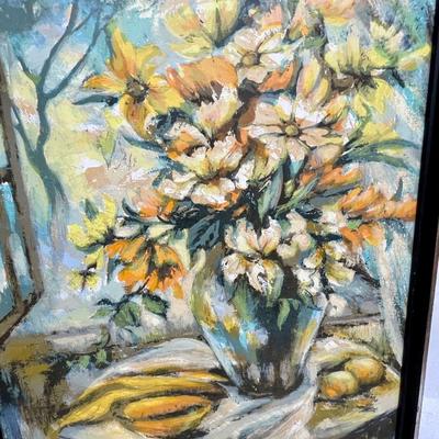 Framed Art: Original Oil Serigraph, "Open Window 2"