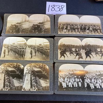 Vintage Keystone US Military Stereograph Cards