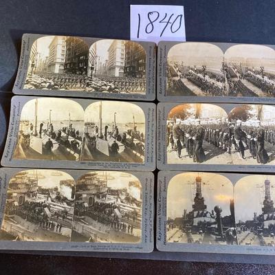 Vintage Keystone War Time Stereograph Cards