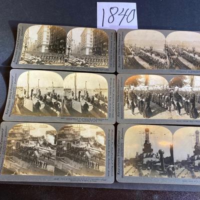 Vintage Keystone War Time Stereograph Cards