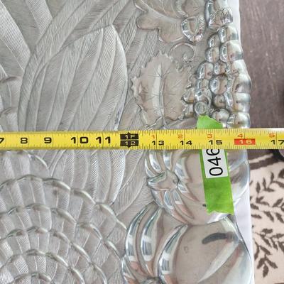 Heavy Metal Lenox Turkey Serving Platter w Handles 24x16