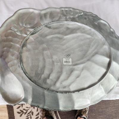 Heavy Metal Lenox Turkey Serving Platter w Handles 24x16