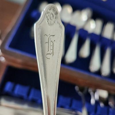 Community Silverplate Flatware monogram