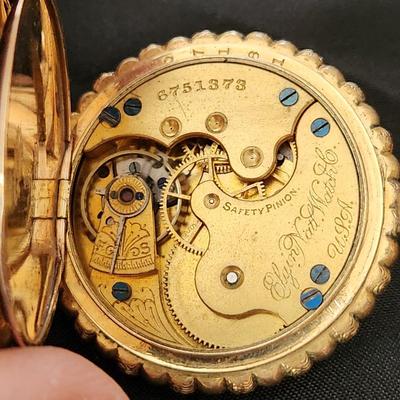 Keystone Watch Case J. Boss 15 years Elgin Pocket Watch working