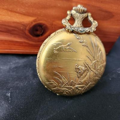 North Star 17 Jewels Pocket Watch works ,missing bezel & crystal
