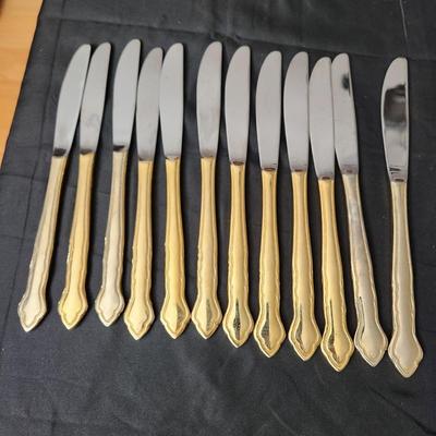 90 pieces 24kt Gold Plated Flatware Elegance Japan