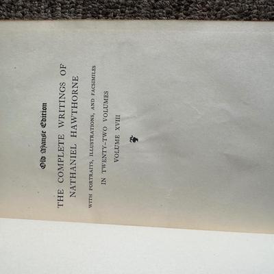 Complete Writings of Nathaniel Hawthorne in 22 volumes