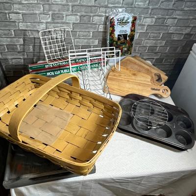 Lot 297 Kitchen lot of cutting boards and other