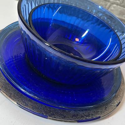 Lot 299 Cobalt Glassware